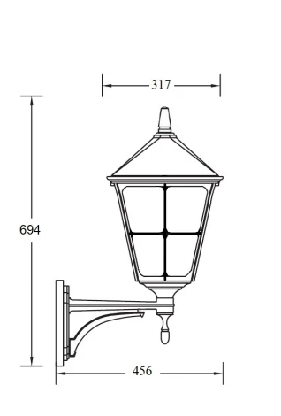 Настенный фонарь уличный Oasis Light QUADRO XXL 79901XXL Bl