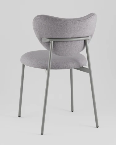 Стул Rina велюр серый каркас серый Stool Group УТ000042341