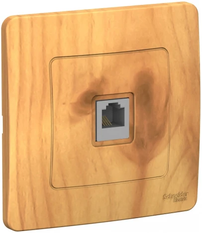 Телефонная розетка встраиваемая RJ-11 (ясень) Systeme Electric Blanca BLNIS011005