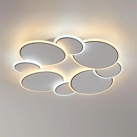 Потолочный светильник круглый светодиодный Lumion Bridge 8011/80CL белый, хром/белый металл/акрилл LED 80W 220V 3000-6000K (круглые)