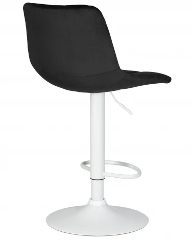 Стул барный DOBRIN TAILOR WHITE (черный велюр (MJ9-101))
