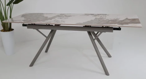 Стол ЛИБЕРТИ 180 цвет ПАНДОРА (Pandora), керамика / Латте каркас M-City 64408