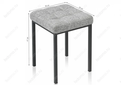 Табурет Woodville Байя рогожка графит / черный матовый 424171