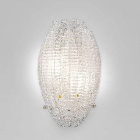 Бра с фактурным стеклом Eurosvet Flowers 101015 латунь