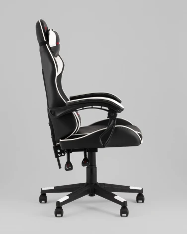 Кресло спортивное TopChairs Shadow черно-белый арт.УТ000039461