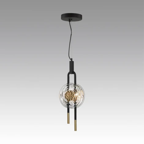 Подвесной светильник Odeon Light Magnet 5407/12L черный/золотой/металл/стекло LED 12W 3000K 1005Лм (220V, на проводе, круглые)