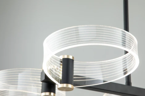 Люстра потолочная светодиодная на штанге Cloud 10242/6 LED*56W Black