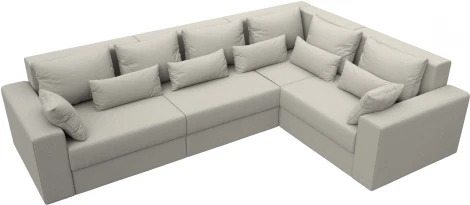 Диван угловой Майами Long правый угол (Бежевый/Рогожка) Лига Диванов арт.122905