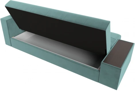 Диван-книжка Лига-020 стол справа (Бирюзовый,Бежевый/Велюр) Лига Диванов арт.118476