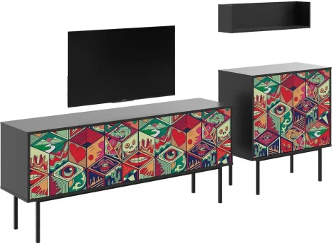 Композиция Boho Color 4 ОГОГО (арт.599584), (ЛДСП/Черный)