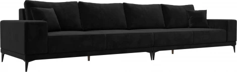 Диван прямой Льюес Лонг (Черный/Велюр) Лига Диванов арт.122388