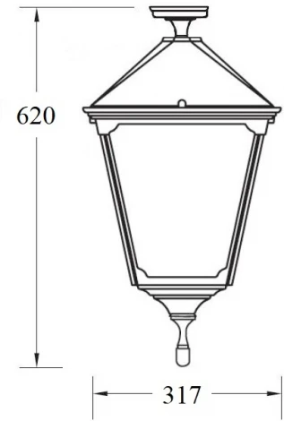 Потолочный светильник уличный Oasis Light QUADRO XL 79905XLA Bl (220V, фонарь, IP44)