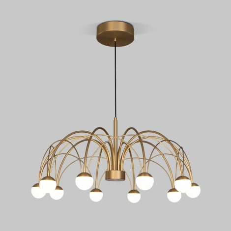 Подвесная люстра Eurosvet Ragno 90030/10 LED золото (220V, на проводе, шарики)