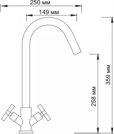 Смеситель Wasserkraft Weser 7847 для кухонной мойки