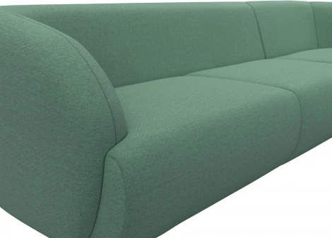 Диван угловой Лига-041 правый угол (Зеленый/Рогожка) Лига Диванов арт.124715