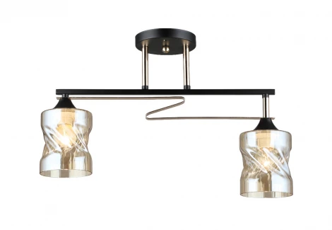 Потолочная люстра на штанге Мелодия Света SL1N SL1369-2 BK+FGD 000060393