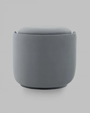 Пуф-трансформер Таунсвилл вращающийся с ящиком велюр серый Stool Group арт.УТ000041704