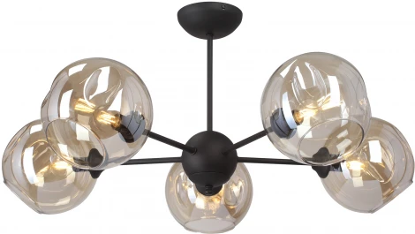 Потолочная люстра на штанге V4321/5PL Vitaluce (220V, шар, молекулы)