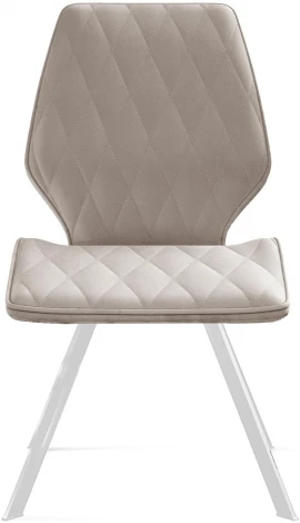Стул 243 B03 BEIGE поворотный/ ножки белые Dikline 00-00062070