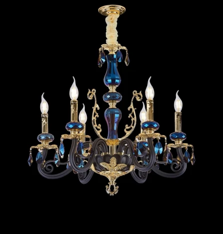 Подвесная люстра Alfa Light F2624-04 (220V, на цепи, свеча)