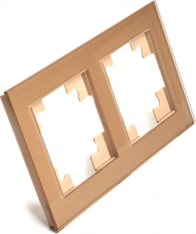 Рамка на 2 поста (золото) Stekker Катрин 49034