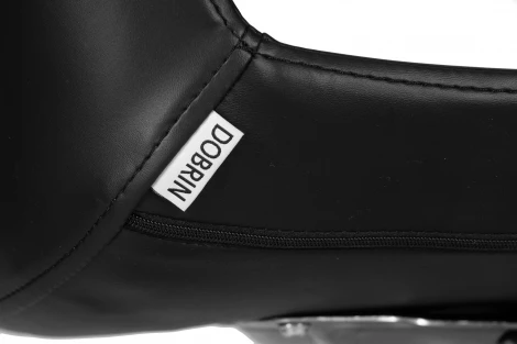 Стул барный DOBRIN ALDO (черный PU YP33-19, основание из нержавеющей стали)