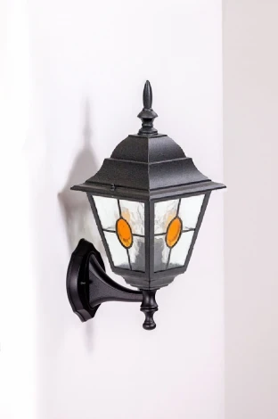 Настенный фонарь уличный Oasis Light QUADRO M lead GLASS 79901MlgY Bl (220V, фонарь, IP44)
