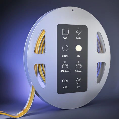 Светодиодная лента Ультра 24В COB 8Вт/м 4000К 5м IP67 Maytoni Led Strip 201302