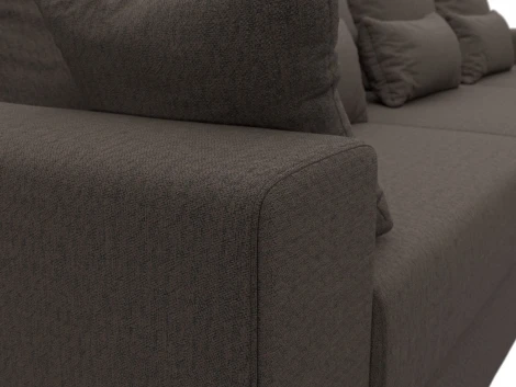 Диван прямой Майами Long (Коричневый/Рогожка) Лига Диванов арт.122677