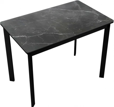 Стол DikLine LK90 Керамика Черный мрамор/подстолье черное/опоры черные арт.00-00074436