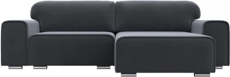 Диван угловой Лига-029 правый угол (Серый/Велюр) Лига Диванов арт.121928