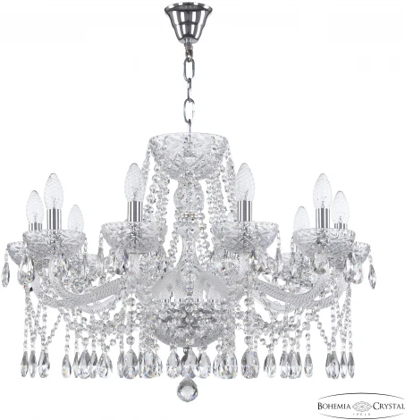 Подвесная люстра Bohemia 5413 5413/10/240 Ni Clear/M-1F