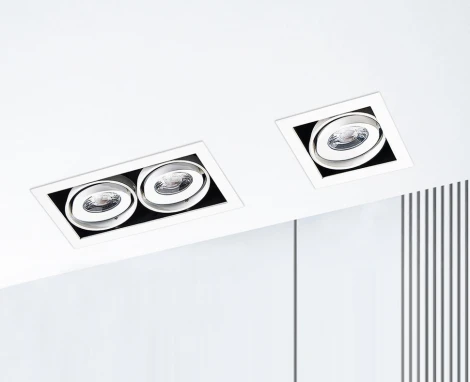 Карданный поворотный встраиваемый светильни Italline DL 3033 white 4000K (LED, 220V, IP44)