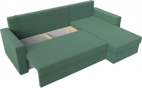 Диван угловой Траумберг Лайт правый угол (Зеленый/Рогожка) Лига Диванов арт.121141