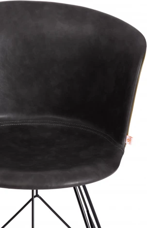 Обеденный стул Tetchair KRANZ (Экокожа,Пластик /Серый)