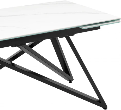 Стол обеденный Stool Group Канкун раскладной 140-180*90 керамика белый УТ000036965
