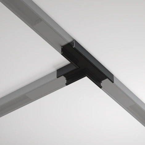 Т- образный коннектор накладной, черный Maytoni Accessories for tracks Basity TRA172CT-11B