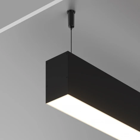 Алюминиевый профиль накладной-подвесной 50х70 черный 2 м Maytoni Led Strip 633017