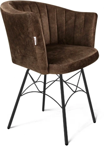 Стул Sheffilton SHT-ST42-1/S107 кофейный трюфель/черный муар