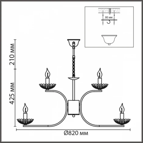 Подвесная люстра ярусная Lumion Lolina 8155/9 хром, металл/стекло Е14 9*40W 220V (на цепи, подсвечник, свеча)
