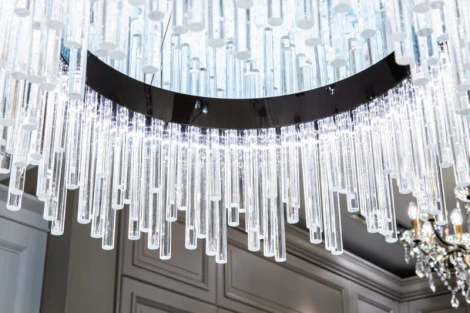 Подвесная люстра Mayfair L43006.35 (LED, 220V, хрусталь K9, на тросе, круглые)