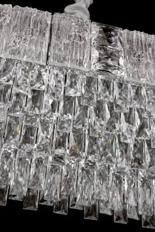 Подвесная люстра Fluorite Delight FL1088-15PL (220V, хрусталь, на цепи)