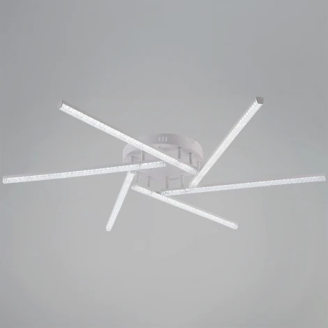 Потолочная люстра на штанге светодиодная с пультом  и ночным режимом Reluce 06538-0.3-06 WH (Умный дом) (220V)