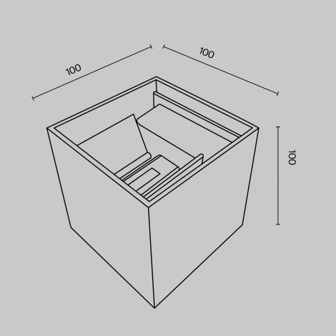 Настенный светильник уличный Maytoni Fulton O572WL-L6B (LED, 220V, куб, IP54)