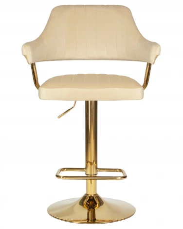 Стул барный DOBRIN CHARLY GOLD (бежевый велюр (MJ9-10)) 5019_Golden-LM 5019_Golden-LM, цвет сиденья бежевый (MJ9-10), основания золото