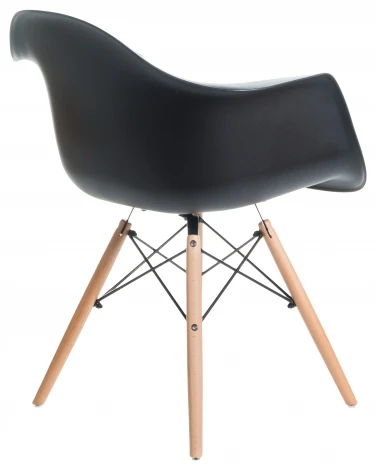 Стул обеденный DAW (ножки светлый бук, цвет сиденья чёрный)