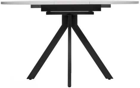 Стол Rudolf круглый раскладной 100-130x100x75см, белый мрамор, чёрный Bradex Home RF 0417