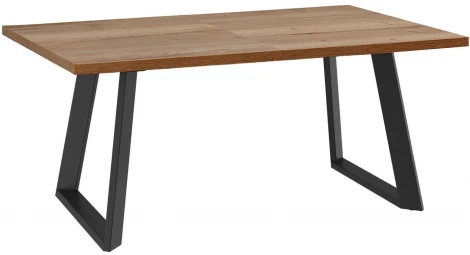 Стол DikLine ZL160 дуб галифакс, черный, опоры черные