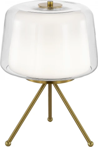 Настольная лампа ST Luce Pandora SL6127.304.01 Латунь/Белый, Прозрачный LED 1*16W 3000K (220V)