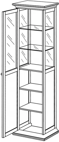 Шкаф-витрина однодверный ОГОГО 331334